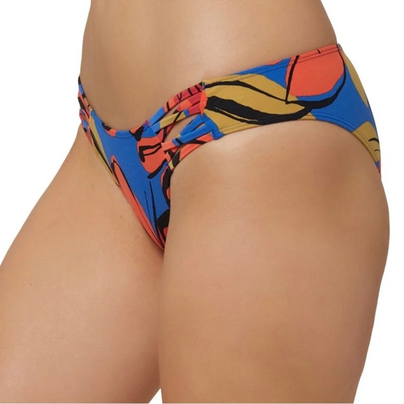 NWT O’Neil Swim Gala Strappy Full Coverage Bikini Bottom‎ Blue Size Large - Picture 2 of 12